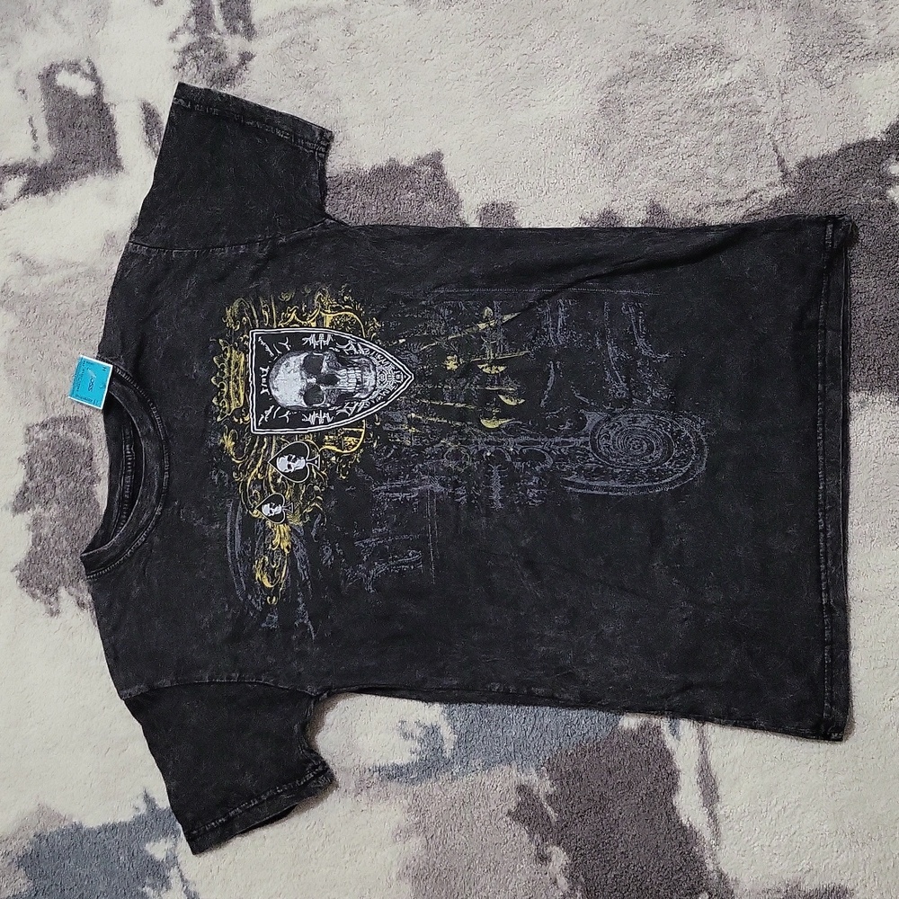 Brisco Cotton Skulls Graphic Tee Shirt